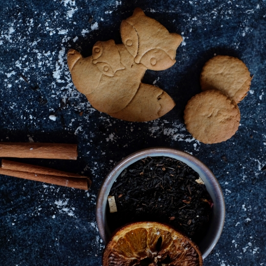 Sablés de Noël en forme de renards.