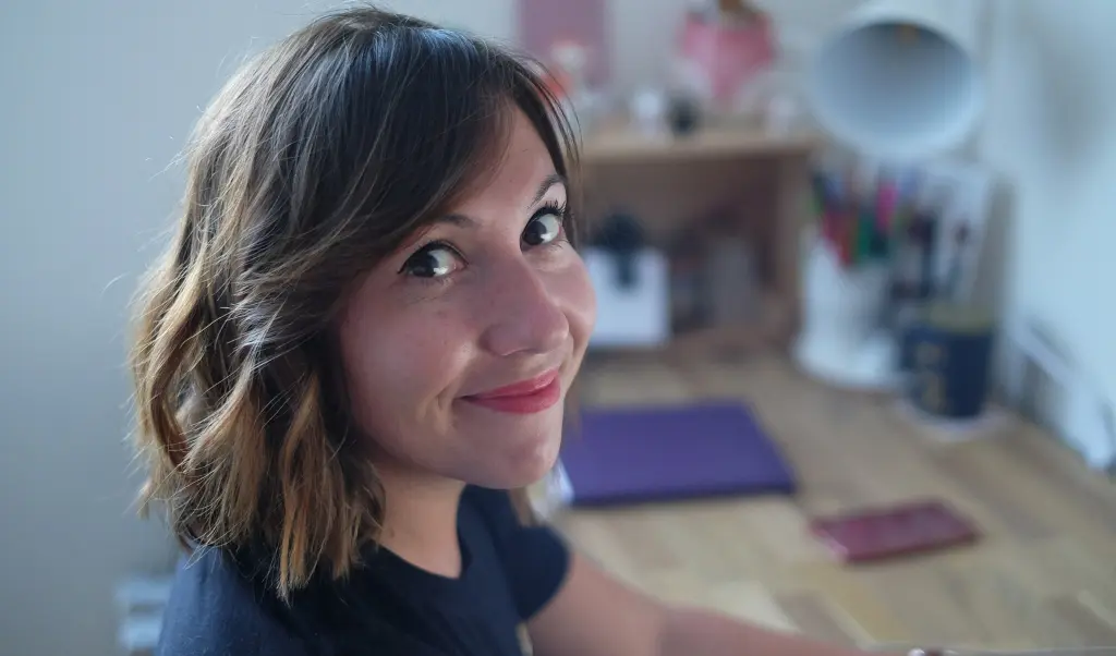 Hélène Vignon dans son espace de travail à Lyon.