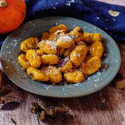 Gnocchis au potimarron et parmesan.