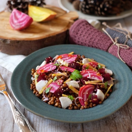 Salade de lentilles et betterave